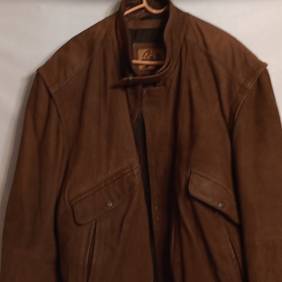 Phase 2 Men's Brown Leather Jacket 2X - Picture 3 of 8